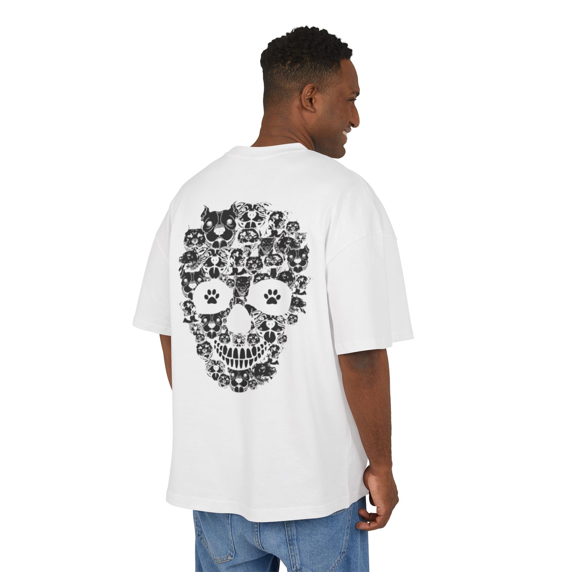 PitBull Skull™ Unisex Oversized Box Tee (Design On The Back)