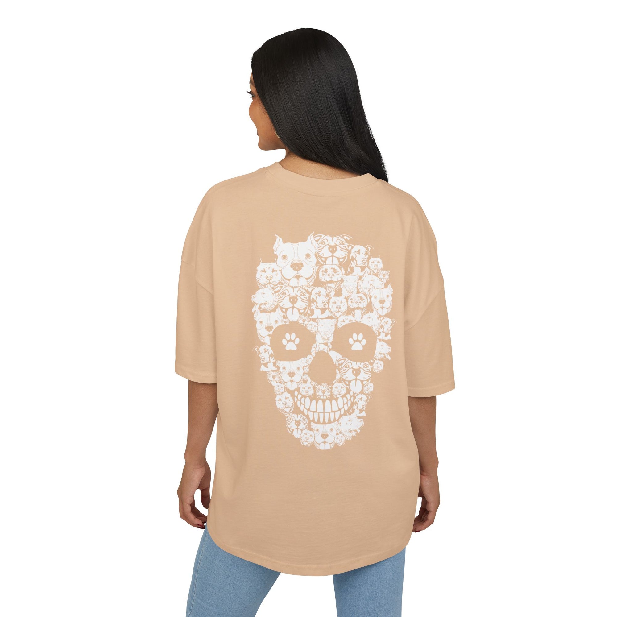 PitBull Skull™ Unisex Oversized Box Tee (Design On The Back)