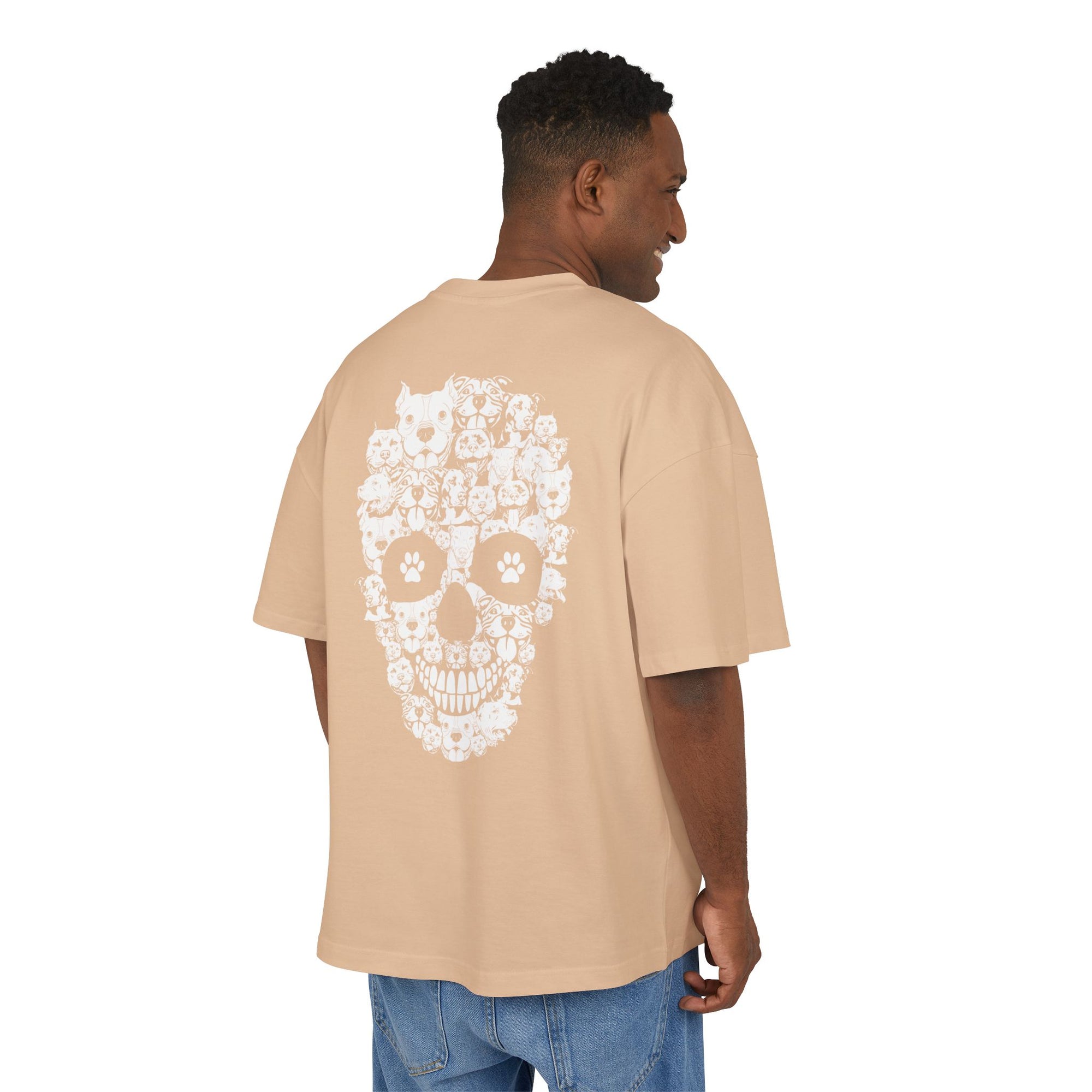 PitBull Skull™ Unisex Oversized Box Tee (Design On The Back)