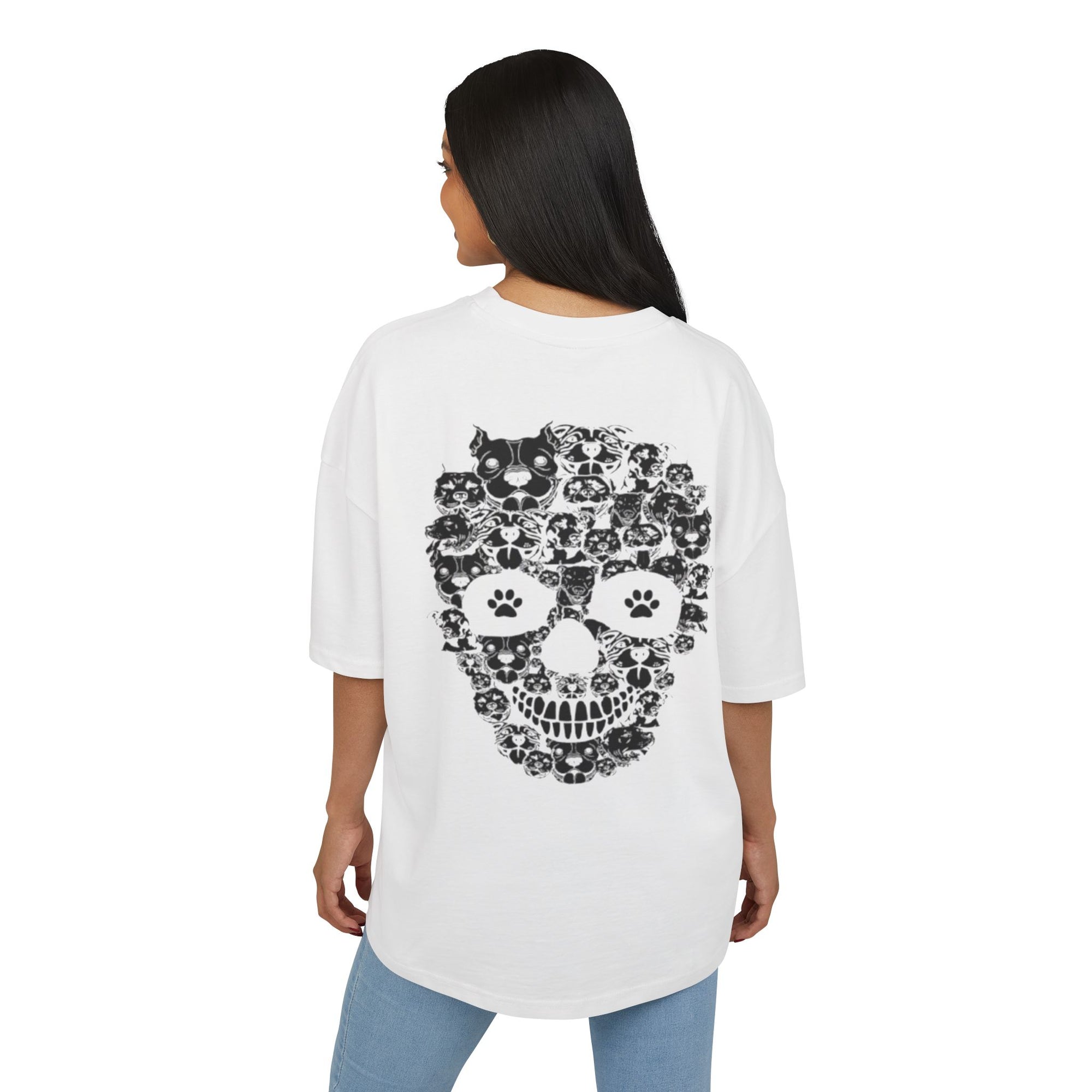 PitBull Skull™ Unisex Oversized Box Tee (Design On The Back)