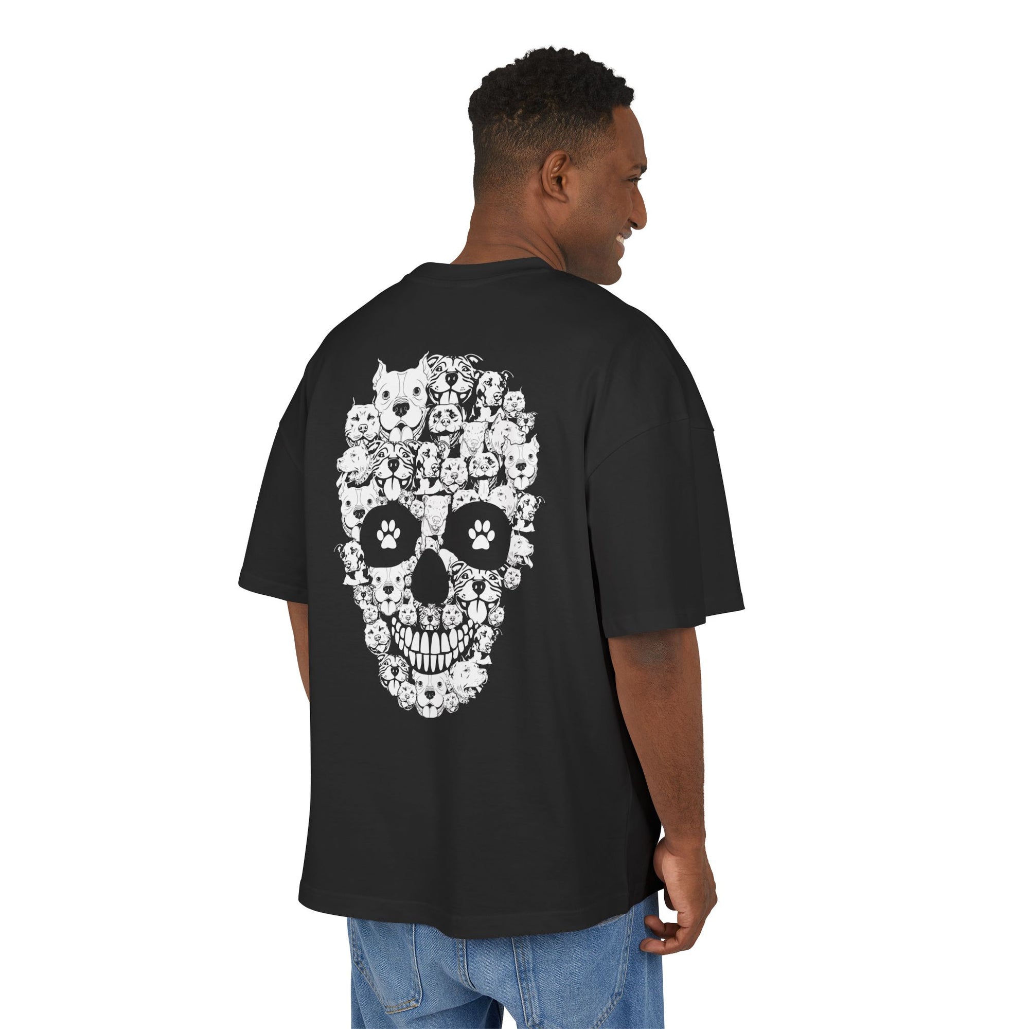 PitBull Skull™ Unisex Oversized Box Tee (Design On The Back)