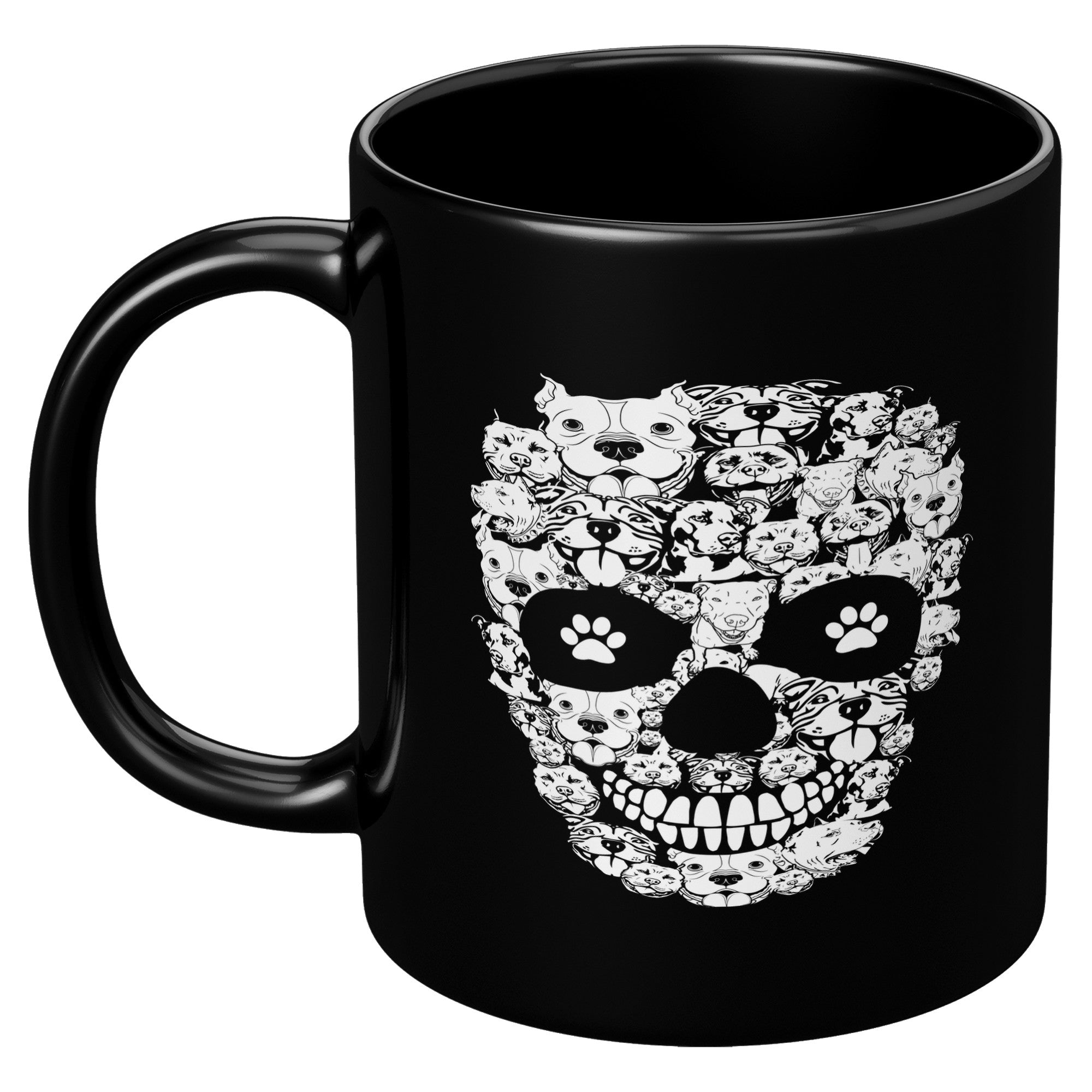 Pitbull skull coffee mug
