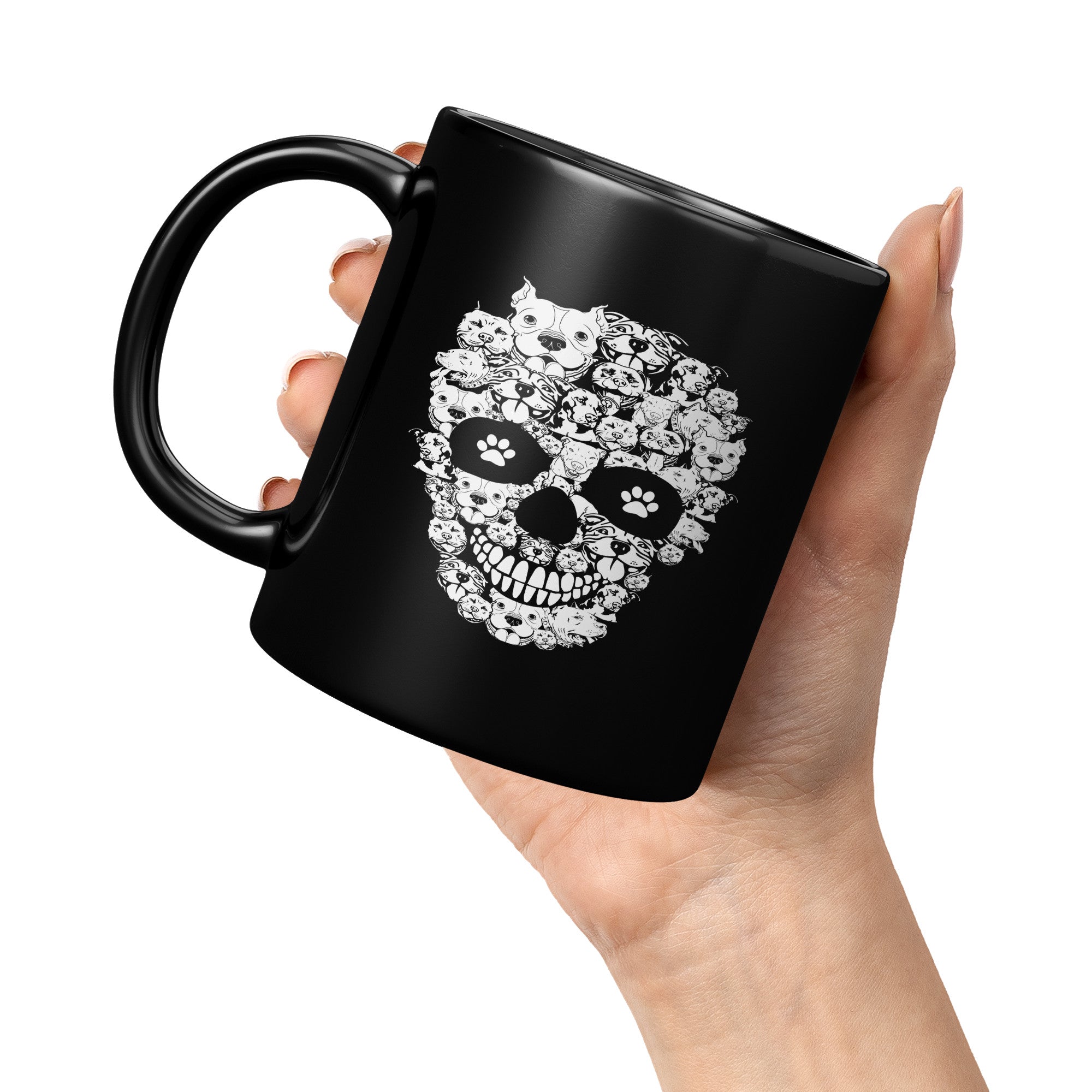 Pitbull skull coffee mug