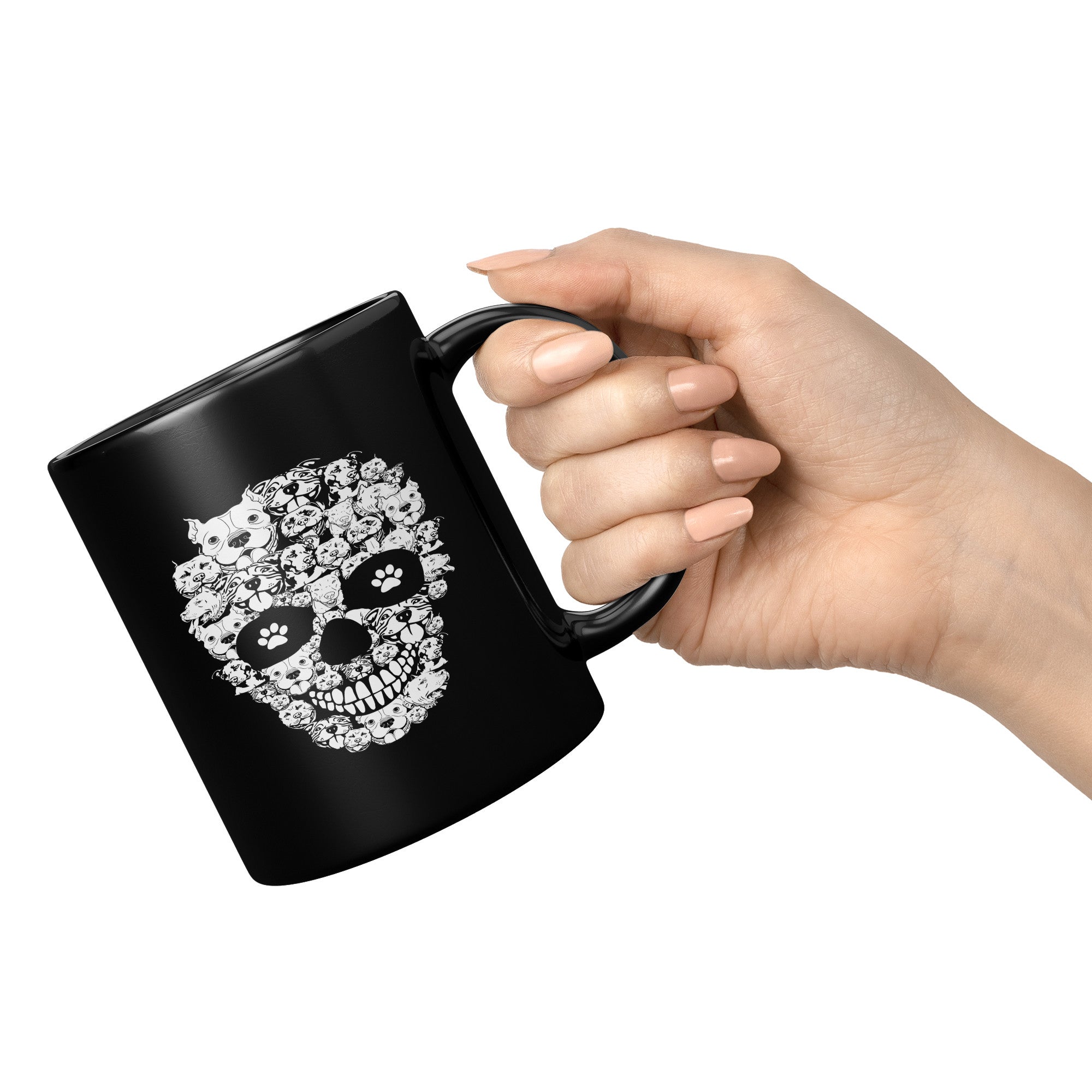 Pitbull skull coffee mug
