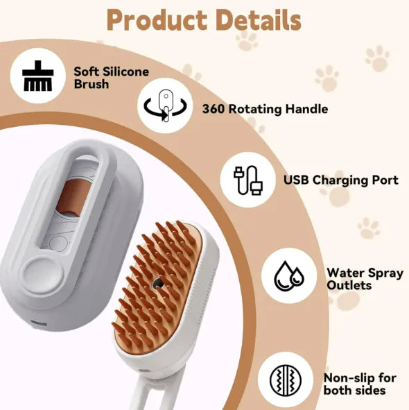 PawfectCare™ 3-in-1 Steam Brush
